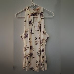 White House Black Market sleeveless blouse, 2 buttons